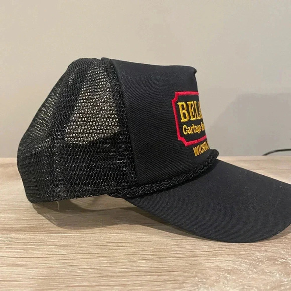 Vintage Belger Cartage Service Inc black hat.embroidered Wichita KSMesh backing. - Picture 2 of 5